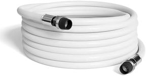 40' Feet, White RG6 Coaxial Cable with Rubber booted - Weather Proof Indoor/Outdoor Rated Connectors, F81 / RF, Digital Coax for CATV, Antenna, Internet, Satellite, and More