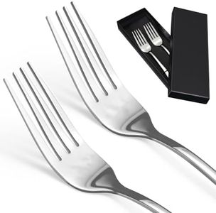 GlowSol 2 PCs Dinner Fork Valentine's Day Gifts, Stainless Steel Tableware Fork Engraved, Dessert Forks Anniversary Christmas Gifts