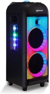 GPLT-360 Portable 1000 Watt Wireless Self Battery Powered Loud Bluetooth Party Tower Speaker Box with 360° of Sound and 360° of Beat Synced Light