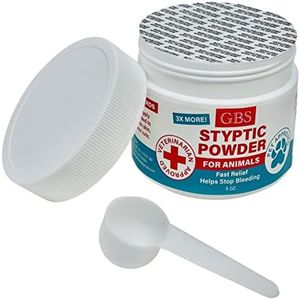 G.B.S 5 oz Quick Stop Styptic Powder for Animals Dogs with Sealed Top + Scoop, Cats & Birds Cutting Nails - Stop Bleeding Styptic Clotting Blood Powder – Easy to Apply