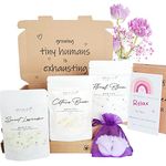 Bellalisia Baby Shower Gifts for Mum to be, New Mum Pamper Kit, Natural Organic Vegan Handmade Bath Bomb Fizz Powder Set, + Real Flowers Pure Essential Oils, Women Hamper Presents for Her to Enjoy