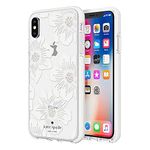 Kate Spade Defensive Hardshell Case for iPhone XS / X - Hollyhock White Floral