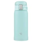 Zojirushi SM-SF36-AM Water Bottle, Direct Drinking [One-touch Open] Stainless Steel Mug, 12.2 fl oz (360 ml), Mint Blue