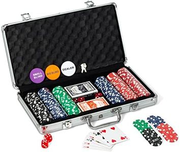 Powerpak 300 Pcs Casino Style Poker Chips Set (with Denomination) in Aluminium Case-YYPS103 for Teen
