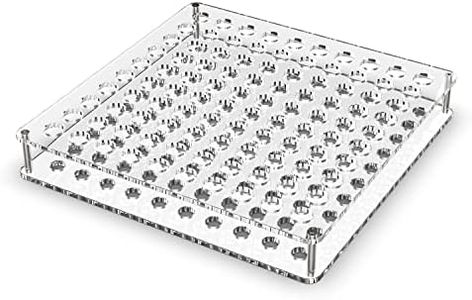 Jderv Clear Pen Desk Organizer Holder with 100 Holes carts Display Stand 7.5" L x 7.5" W