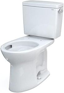 TOTO Drake Two-Piece Elongated 1.28 GPF Universal Height TORNADO FLUSH Toilet with CEFIONTECT and Right-Hand Trip Lever, Cotton White - CST776CEFRG#01