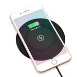 Qi Wireless Charger SIKAI Wireless Charging Pad For iPhone X, iPhone 8 / 8 Plus, Samsung Galaxy Note 8, S8, S8 Plus, S7, S7 Edge, S6 Edge, Google Nexus 4/5/6, Work with Case, No AC Adapter (Charger Pad-Black)