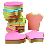 Sticky Notes,Self-Adhesive Self-Stick Removable Sticky Notes - 6 Pads Per Pack - 100 Sheets Per Pad -Per Pad 4 Colours - Per Pack 6 Different shapes Inside-76mm x 76 mm