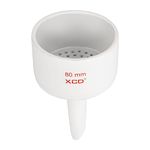 XCD Porcelain Buchner Funnel, 80 mm Porcelain Buchner Filter Funnel O.D. 8 cm I.D. 7.4 cm Porcelain Funnel for Laboratory