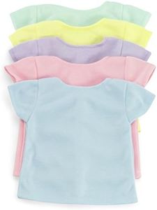 Fits 18 American Girl Dolls | Rainbow T-Shirts Set 5 Different Colors | 18 Inch Doll Clothes | Gift-boxed!