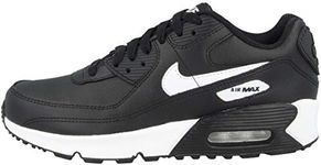 Nike Boy's Air Max 90 LTR (Big Kid) Black/White/Black 5 Big Kid M