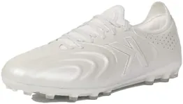 KELME Trofeo Kangaroo Leather Soccer Cleats Men Lightweight Soccer Shoes for Outdoor FG AG Pro K-Leather Football Boots White, 10