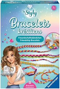 Ravensburger – So Styly – Bracelets Brésiliens – Loisir créatif – Création bijoux – Bracelets – Bracelets d'amitié – 8 réalisations – 6 couleurs de fil – Dès 7 ans – 18376 – Version française