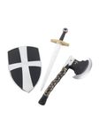 3 Piece Crusader Set, with Shield, Sword