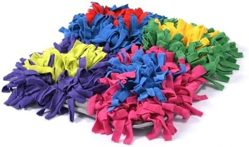 Charlie's Snoofy Snuffle Mat 4-Quadrant Fun Multi-Coloured Design Pet Dog Cat Enrichment Activity Products Toy and Game in One Mentally Stimulating - 47x47cm