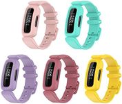 Compatible with Fitbit Ace 3 Bands for Kids, Silicone Replacement Band Water Resistant Fitness Watch Starp for Fitbit Ace 3 Kid's Band (5-Pack-A)