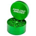 Santa Cruz Shredder Metal Herb Grinder Knurled Top for Stronger Grip 3-Piece Large 2.7" (Green)