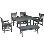 Outsunny 6 Pieces Patio Dining Set,