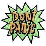 ZEGINs Don't Panic Patch Embroidered Applique Iron On Sew On Emblem