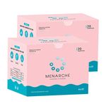 Menarche 100% Organic Cotton Tampons For Women (40 piece) Heavy Flow | FDA approved | Biodegradable | Highly Absorbent | Super Soft & Comfortable | Rash & Stain Free