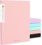 Sooez 30-Pocket Binder with Plastic