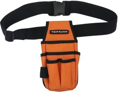 TOPXUAN Tool Belt Organizer,Hand Tools Pouches With Webbing Belt Multi-Purpose for Electrician Carpenter Construction Orange