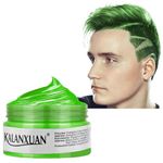 Hair Colour Wax,One-Time Temporary Hair Dye, Green Hair Dye, Coloured Hair Spray Wash Out Kids Men Women Instant Styling Hair Cream For Party,Cosplay,Nightclub,Halloween (Green)