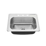 American Standard 20SB.8252283S.075 Colony Top Mount 25x22 Single Bowl Stainless Steel 3-Hole Kitchen Sink