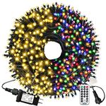 XTF2015 336ft 1000 LED LED Christmas String Lights, End-to-End Plug 9 Modes Color Changing Christmas Tree Lights Outdoor Indoor Fairy Lights for Patio, Garden, Party, Wedding, Holiday