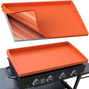 BANGIE Griddle Cover Mat for Blackstone 36 Inch Griddle Accessories | Full Wrap-Around Protection Silicone Mat for Griddle | Food Grade Silicone Grill Mat | ORANGE