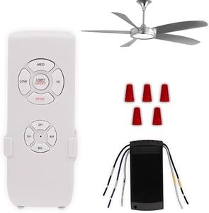 Mando a Distancia para Ventilador de Techo,Universal, Mando Universal Ventilador, Control Remoto Ventilador 3 Velocidades, Control de Luz y Silencio, con Temporizadores. 220V