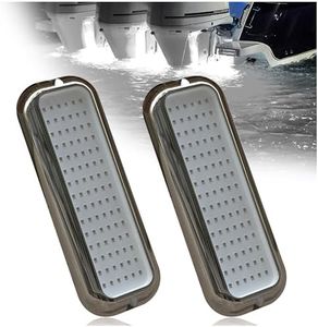 Goldlife B5 Underwater Boat Lights, White 2x3000LM DC10-30V IP68, 316L Shell & Clear Lens, Marine Waterproof Lights for Yacht Boat Transom Pontoon Exterior Interior Deck Stern RV Fishing (B5-3)
