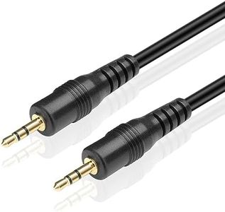 TNP 2.5mm Audio Cable (6FT) - Male to Male 2.5mm to 2.5mm Subminiature Stereo Headset Headphone Jack Gold Plated Connector Wire Cord Plug