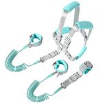 Toddler Leash,2 in 1 Toddler Harness Leash Anti Lost Wrist Link with Lock for Toddlers Baby Wrist Leashes,Child Walking Wristband Assistant Strap Belt for Parent Kids Outdoor Activit