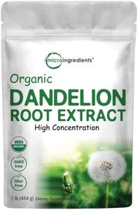 Organic Dandelion Root Tea Powder, 1lb (16oz) | Up to 450 Servings | Pure Dark Roasted Dandelion Root Supplement for Tea | Herbal Extract for Digestion & Immune Support | Caffeine Free, Non-GMO