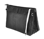 Vercord Expandable Nylon Handbag Purse Organizer Insert Liner Shaper Bag in Bag Black X-Large