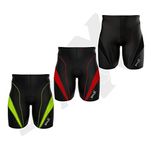 Sparx Men's Triathlon Short Tri Shorts Cycling Short |1 Zippered Pocket Trishort Mens | Triathlete Short | with Soft Chamois | Swim-Bike-Run (Black/Red, 2XL)