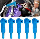 SSNNUU 5PCS Brake Bleeder Adapter Kit,Professional Brake Bleeder Vacuum Pump Pipe Connectors Kit,Practical Connect Brake Bleeder Hose Exchange Tool for Quick Brake Fluid Change (Blue)