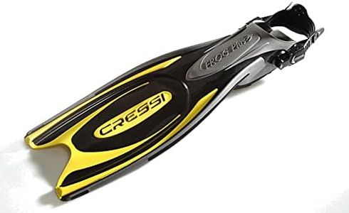 Cressi Frog Plus Fins Aletas de Buceo Unisex Adultos, Negro/Amarillo, M-L