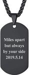 PROSTEEL Dog Tag Personalized Memorial Necklace Black Chains Customized gifts for Men Custom Dog Tags ID Necklace