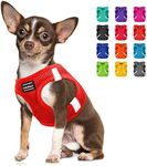 CollarDirect Step-in Reflective Dog Harness - Any Weather Air Mesh for Small and Medium Dogs Easy to Put On and Off (Size XL, Light Red)