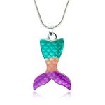 MJartoria BFF Necklaces Best Friend Necklaces-Gifts for Girls Boys Pendant Necklace Best Buds Cute Mermaid Tail Friendship Necklaces Set, Resin