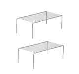 NH10 DESIGNS Stainless Steel Utensils Dish Rack/Multipurpose Rustproof Shelf/Storage Shelves/Stand For Home & Kitchen Cabinet, Cupboard & Pantry (Pack Of 2, Nhsp, Under Cabinet, Floating Shelves)