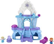 Fisher-Price Little People – Disney Frozen Elsa’s Enchanted Lights Palace musical playset with Anna and Elsa figures for toddlers and preschool kids