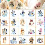 40PCS Blue Temporary Tattoos for Ki