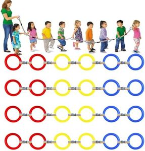 TOFFCAEA Safety Walking Rope, Toddlers Walking Rope for Preschool, Colorful Walking Rope Detachable Transition Rope, Preschool Walking Rope for Daycare School Kids (6 Ring x 4)