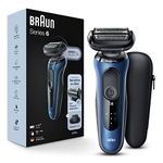 Braun Electric Razor for Men, Series 6 6020s SensoFlex Electric Foil Shaver with Precision Beard Trimmer, Rechargeable, Wet & Dry Foil Shaver with Travel Case