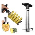 Pineapple Cutter,Pineapple Corer and Slicer Tool,Gewaha Food Grade 304 Stainless Steel Pineapple Cutter and Detachable Handle to Cut Perfectly Shaped Pineapple Rings