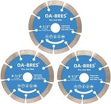 OA-BRES 4-1/2 Inch Diamond Blade, Segmented Diamond Cutting Wheel for Angle Grinder, Dry and Wet Fast Cutting for Concrete Stone Masonry Brick Block, Arbor 7/8", 7/8"-5/8"and 7/8"-20mm Bushing Include