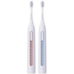 ORACURA Adult Sonic Smart Electric Rechargeable Toothbrush Sb300|1 Year Warranty|Pack Of 1 Blue & 1 Peach Colour|36,000 Strokes/Min|5 Modes & 3 Intensity|Rechargeable